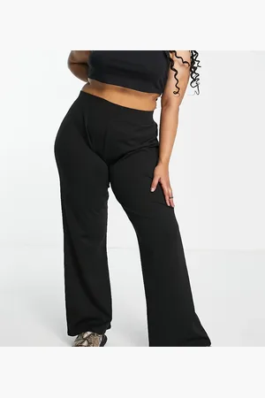 ONLY Pantalones negros de talle alto y corte acampanado de
