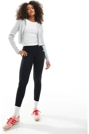 adidas Leggings negros y blanco de algodón Essentials Linear de adidas
