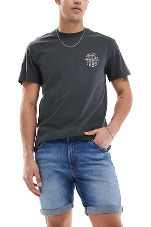 Lee Pantalones cortos de corte slim con lavado azul medio Rider de