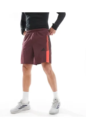 adidas Pantalones cortos con detalle de 3 rayas Training Essentials de adidas-Rojo