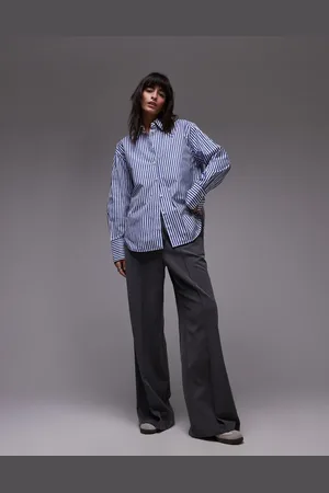 ARKET Camisa de sastre azul a rayas extragrande de