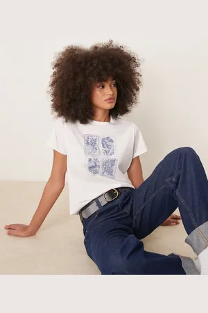 Abercrombie & Fitch Camiseta blanca de manga corta entallada con estampado gráfico Cool It de