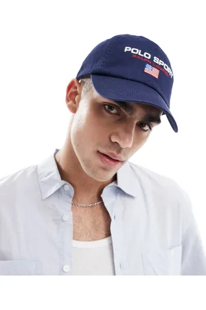 Ralph Lauren Gorra de béisbol con logo de bandera de sarga de la colección cápsula Sport de