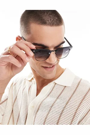 ASOS Gafas de sol negras de estilo retro con lentes degradadas de