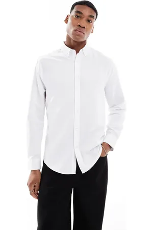 ASOS Camisa Oxford blanca de corte estándar de
