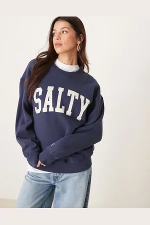 Abercrombie & Fitch Sudadera con cuello redondo y estampado gráfico vintage estilo tenis de
