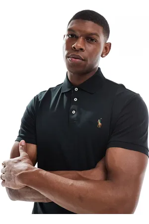 Ralph Lauren Polo de corte custom con logo de icono de algodón pima de