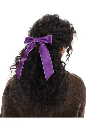 Easilocks Lazo morado intenso de terciopelo exclusivo de x ASOS