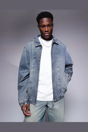 ASOS Chaqueta bomber vaquera con lavado azul medio de