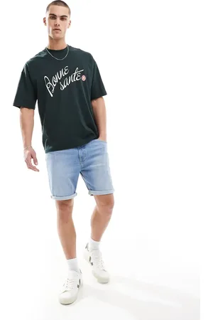 Lee Pantalones cortos azules de corte slim con Rider de