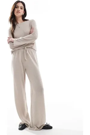 ONLY Pantalones de corte suelto con lazada delantera de (parte de un conjunto)-Neutro