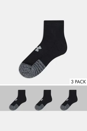 Under Armour Pack de 3 pares de calcetines bajos negros Heatgear de Training