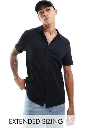 ASOS Camisa negra de punto de