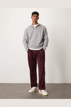 ASOS Sudadera gris jaspeado básica de corte cuadrado extragrande con cremallera corta de