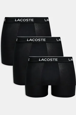 Lacoste Pack de 3 calzoncillos bóxer negros de