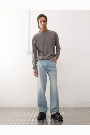 Weekday Vaqueros de pernera ancha y talle bajo con lavado azul claro Sphere de