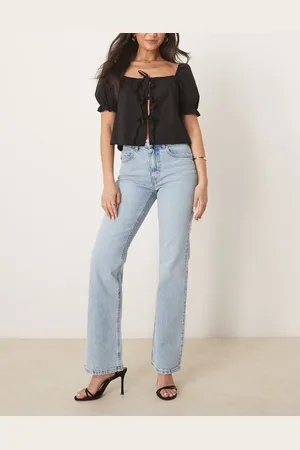 Gina Tricot Vaqueros elásticos de talle medio y corte bootcut acampanado con de