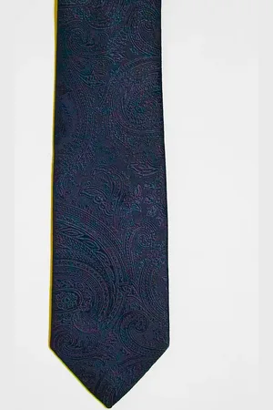 ASOS Corbata negra estrecha con estampado de cachemir de