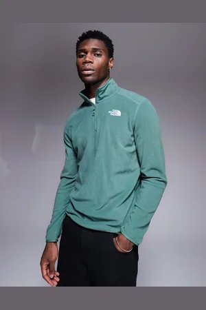 The North Face Polar verde con cremallera corta Glacier de