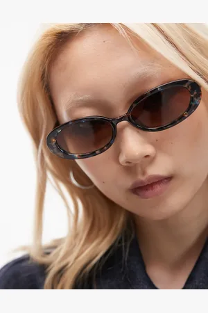 Topshop Gafas de sol marrones ovaladas Kos de