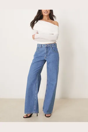 ASOS Vaqueros de corte boyfriend con lavado descolorido y ojales en la cintura de