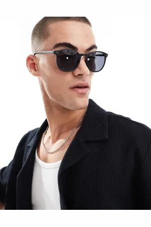 ASOS Gafas de sol mate con montura redondeada retro y lentes ahumadas de