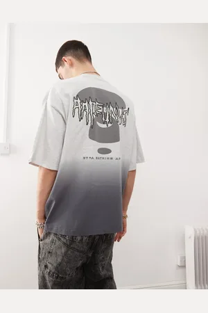 A Bathing Ape Camiseta multicolor con estampado degradado y logo en la espalda de