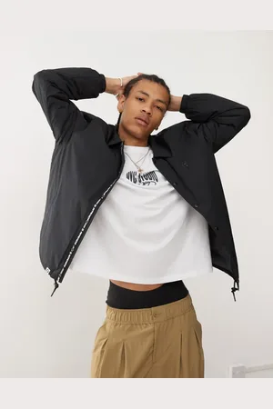 A Bathing Ape Chaqueta negra de estilo entrenador con logo de