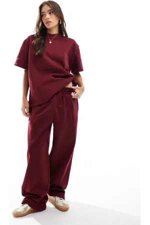 ASOS Joggers extragrandes de pernera ancha de (parte de un conjunto)-Rojo