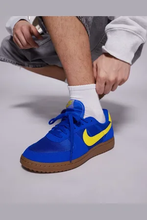 Nike Zapatillas de deporte azules y amarillas de estilo retro Field General de