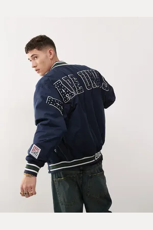 A Bathing Ape Chaqueta universitaria marino con logo de