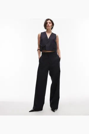 ARKET Pantalones de sastre de pernera ancha de lana pura Mix & Match de