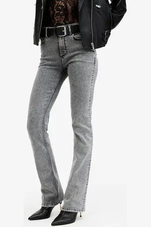 AllSaints Vaqueros grises de corte bootcut slim Haldan de