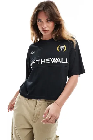 Vans Camiseta negra de estilo deportivo Stevies de