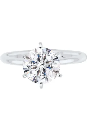 Elli Anillo de compromiso de plata de ley 925 con cristales de