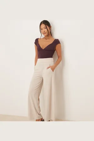 JDY Pantalones de sastre de pernera ancha de -Neutro