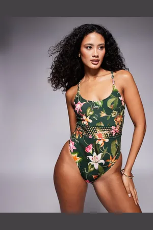 River Island Bañador con estampado botánico de