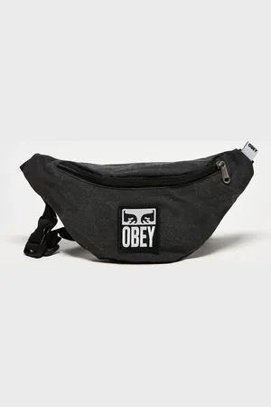 Obey Riñonera con lavado negro y detalle de logo Pigment