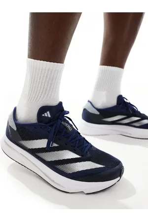adidas Zapatillas de deporte azul oscuro y plateado metalizado para correr Adizero SL2 de