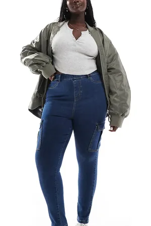 Yours Jeggings azul añil con bolsillo cargo de -Azul marino