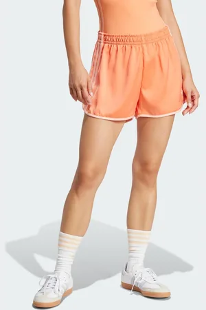 adidas Pantalones cortos de estilo deportivo con 3 rayas Adicolor de -Naranja