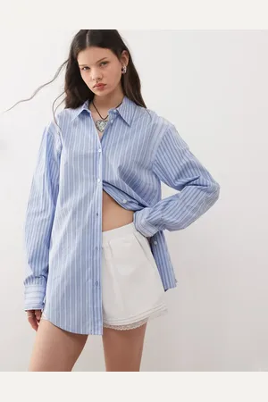 Weekday Camisa a rayas variadas extragrande de