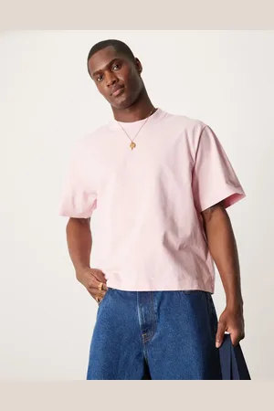 Abercrombie & Fitch Camiseta corta rosa lavado premium de
