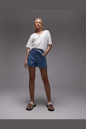 MANGO Pantalones cortos vaqueros con cinturón de