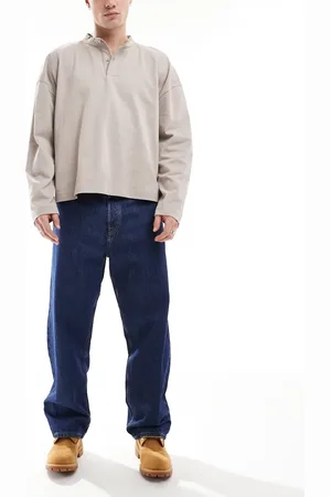 JACK & JONES Vaqueros rígidos y holgados con lavado azul medio Alex de