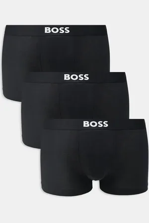 HUGO BOSS Pack de 3 calzoncillos negros con logo delantero distintivo de Boss Bodywear