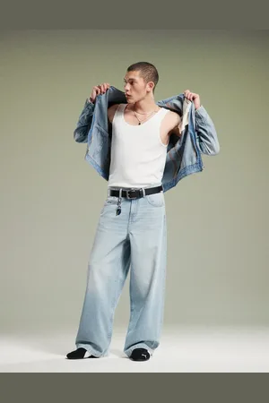 ASOS Vaqueros azules muy holgados con lavado claro de