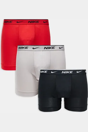 Nike Pack de 3 calzoncillos bóxer de color negro, gris y rojo básicos elásticos de algodón Everyday Cotton Stretch de -Multicolor