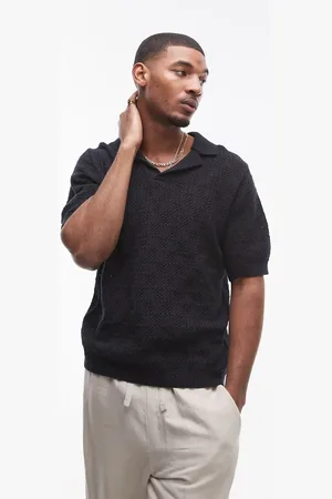Topman Polo con patrón de croché de