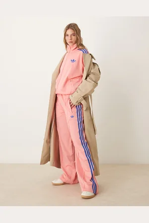 adidas Pantalones de chándal rosas de corte suelto Firebird de